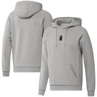 Men's adidas Heathered Gray Houston Dynamo FC Travel Raglan Pullover Hoodie