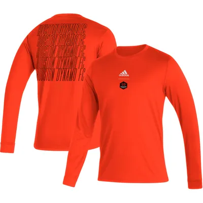 Houston Dynamo FC adidas Club Long Sleeve T-Shirt- Orange