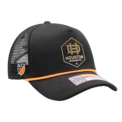 Casquette réglable noire Houston Dynamo FC Atmosphere Trucker pour hommes