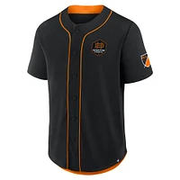 Men's Fanatics Black Houston Dynamo FC Injury Time Baseball Jersey