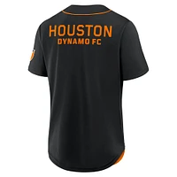 Men's Fanatics Black Houston Dynamo FC Injury Time Baseball Jersey