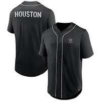 Men's Fanatics Black Houston Dynamo FC Third Period Fashion Baseball Button-Up Jersey