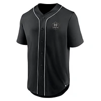 Men's Fanatics Black Houston Dynamo FC Third Period Fashion Baseball Button-Up Jersey