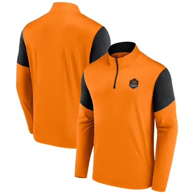 Houston Dynamo FC Fanatics Branded Primary Logo Quarter-Zip Top - Orange/Black