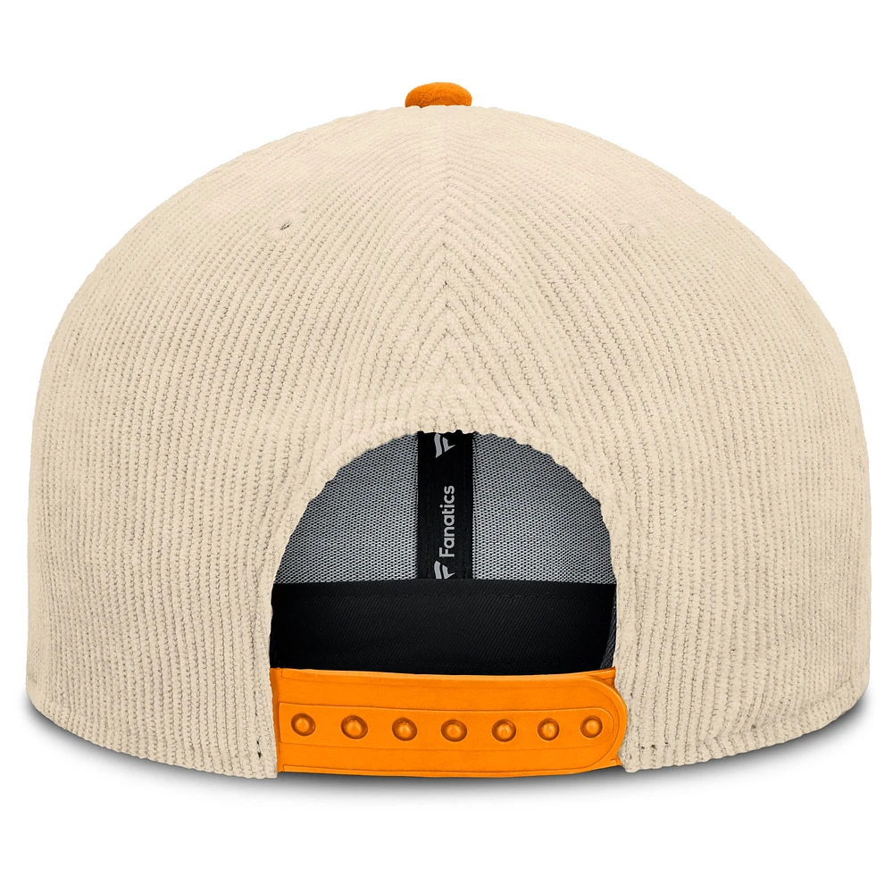 Men's Fanatics Cream Houston Dynamo FC Tempo Corduroy Snapback Hat