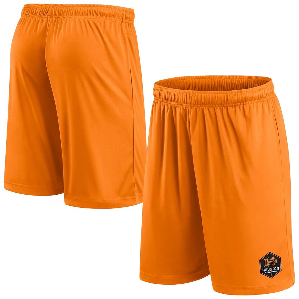 Short orange avec logo de l'équipe principale du Houston Dynamo FC Fanatics pour hommes