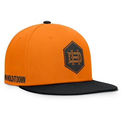 Men's Fanatics Orange Houston Dynamo FC Sitter Snapback Hat