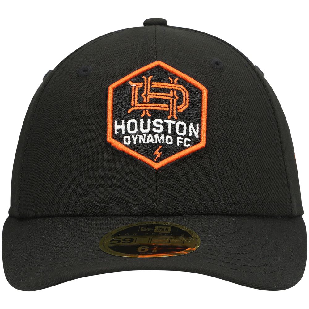 Men's New Era Black Houston Dynamo FC Primary Logo Low Profile 59FIFTY Fitted Hat