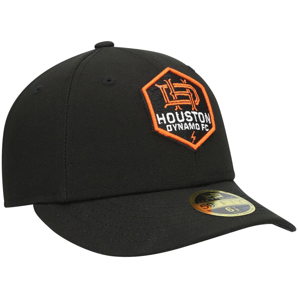 Men's New Era Black Houston Dynamo FC Primary Logo Low Profile 59FIFTY Fitted Hat