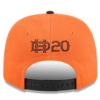 Casquette extensible à boutons-pression Houston Dynamo FC 2025 orange/noir New Era pour homme
