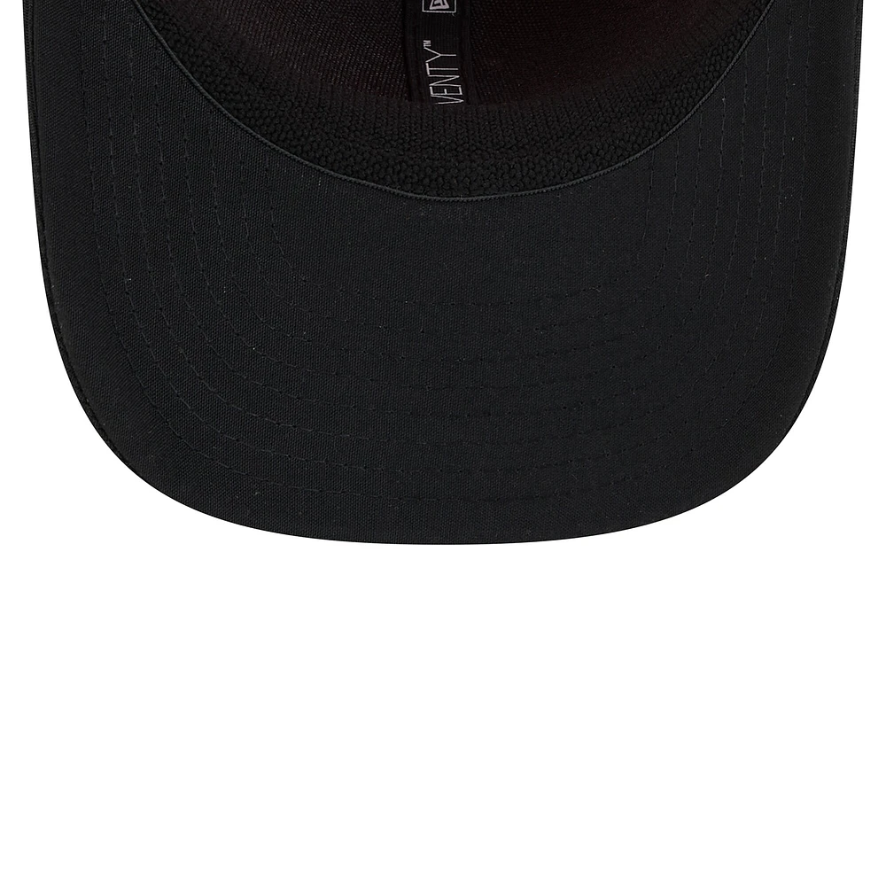 Casquette extensible à boutons-pression Houston Dynamo FC 2025 orange/noir New Era pour homme