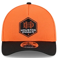 Casquette ajustable Houston Dynamo FC 2025 Orange New Era pour homme avec 9FORTY M-Crown