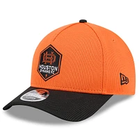 Casquette ajustable Houston Dynamo FC 2025 Orange New Era pour homme avec 9FORTY M-Crown