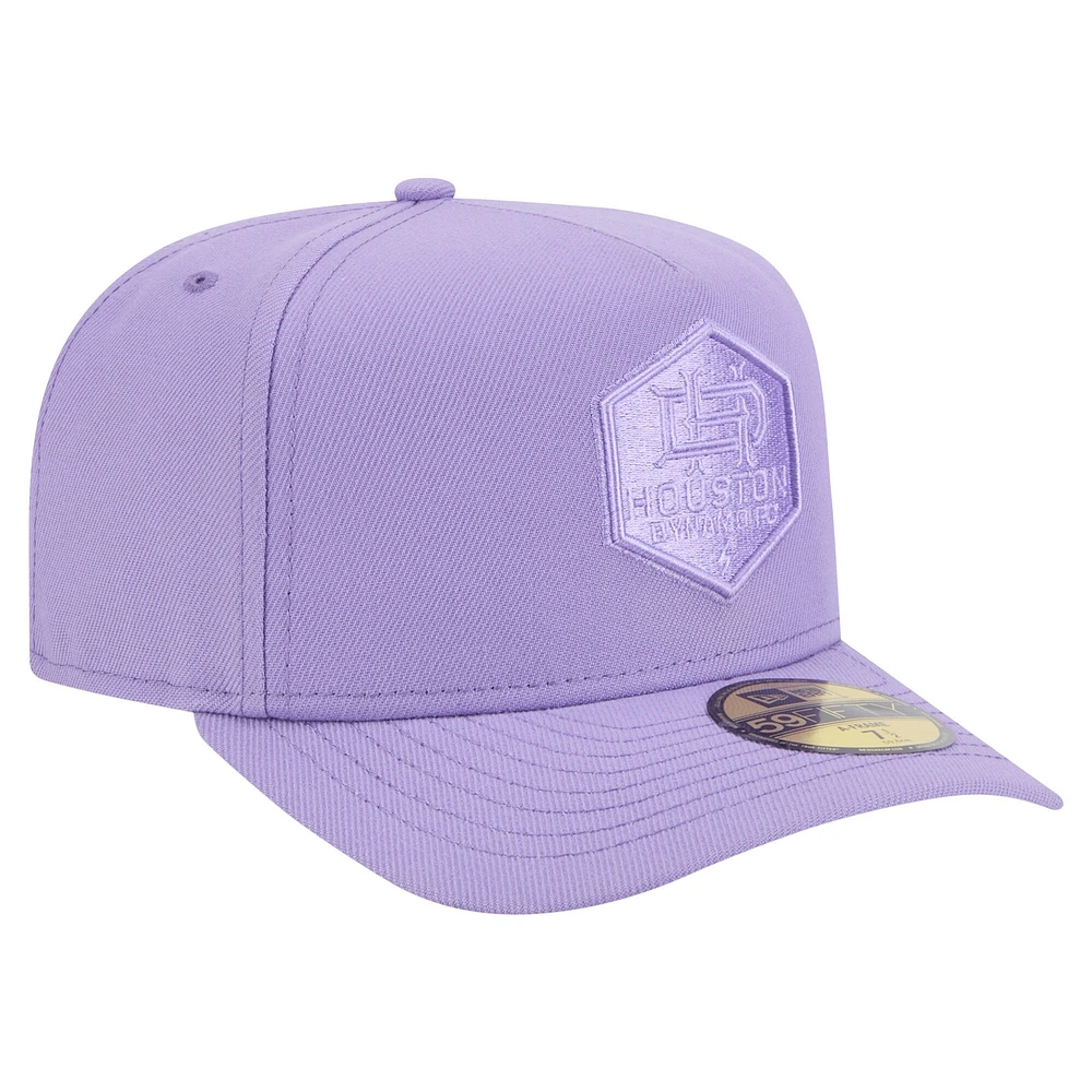 Casquette ajustée A-Frame 59FIFTY Houston Dynamo FC Color Pack violet New Era pour homme