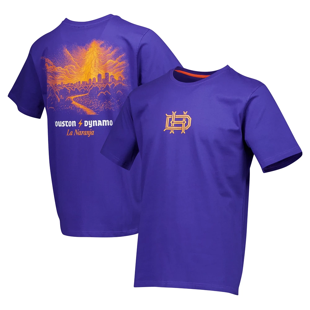 Men's Purple Houston Dynamo FC Street Heavyweight Relaxed T-Shirt