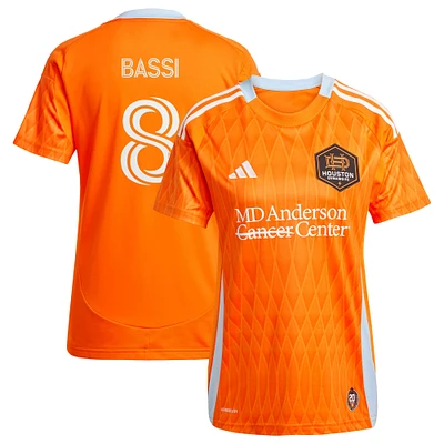 Women's adidas Amine Bassi Orange Houston Dynamo FC 2025 Season 20 Replica Player Jersey