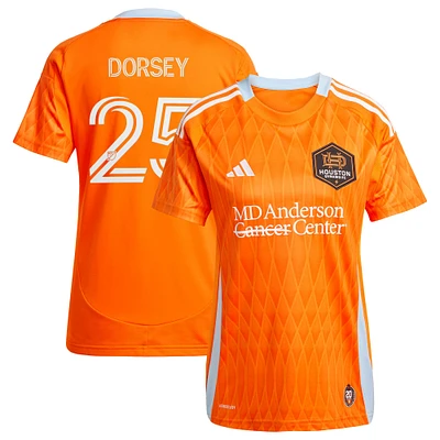 Women's adidas Griffin Dorsey Orange Houston Dynamo FC 2025 Season 20 Replica Player Jersey