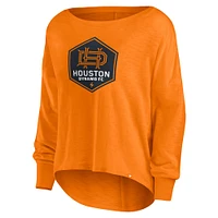 Women's Fanatics Orange Houston Dynamo FC Corner Kick Long Sleeve Fashion T-Shirt