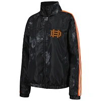 Veste de survêtement entièrement zippée The Wild Collective Houston Dynamo FC pour femme, noire