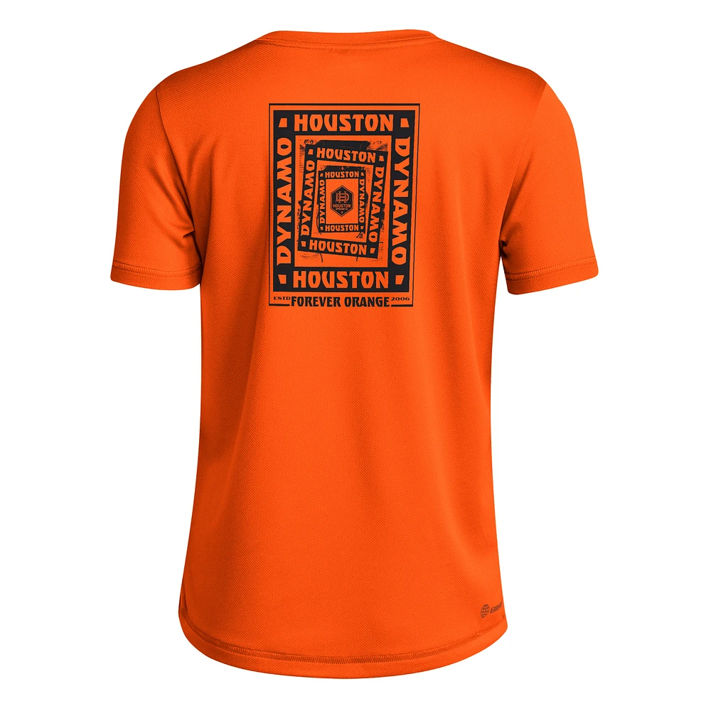 Youth adidas  Orange Houston Dynamo FC Local Wrap T-Shirt