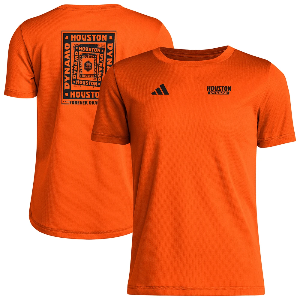 Youth adidas  Orange Houston Dynamo FC Local Wrap T-Shirt