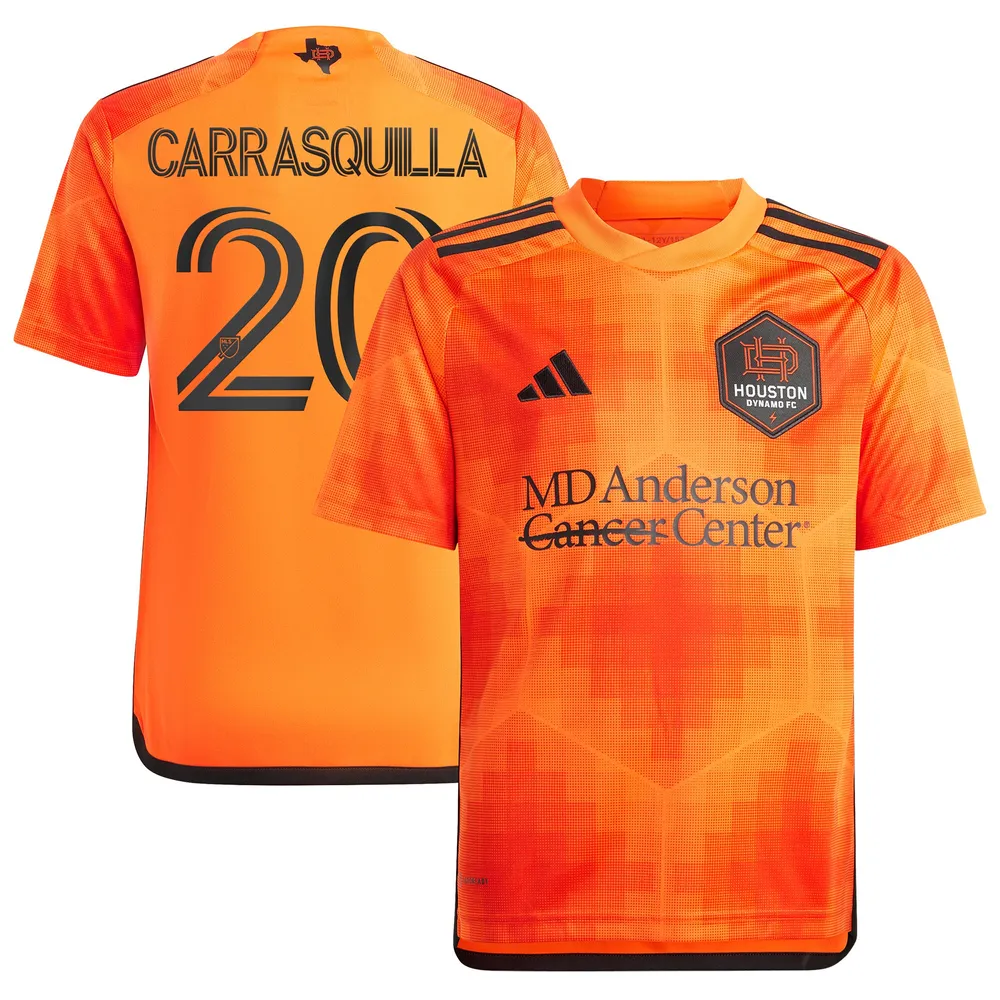 Adalberto Carrasquilla Dynamo FC adidas Youth 2023 El Sol Replica Jersey - Orange Brazos Mall