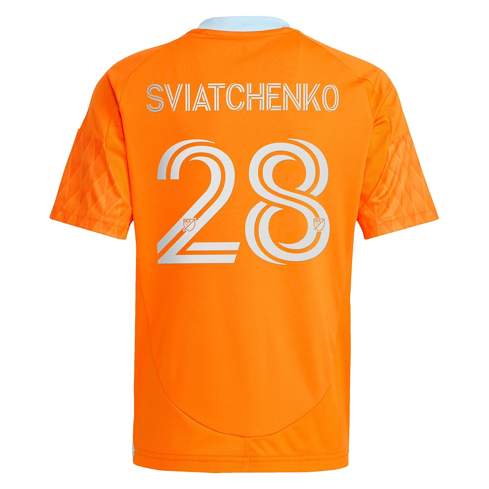Youth adidas Erik Sviatchenko Orange Houston Dynamo FC 2025 Season 20 Replica Player Jersey