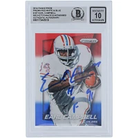 Earl Campbell Houston Oilers Autographed 2014 Panini Prizm #197 Beckett Fanatics Witnessed Authenticated 10 Card with "HOF 91" Inscription