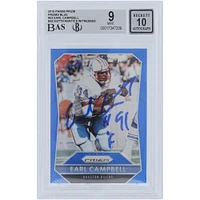Earl Campbell Houston Oilers Autographed 2015 Panini Prizm Blue Prizm #53 Beckett Fanatics Witnessed Authenticated 9/10 Card with "HOF 91" Inscription