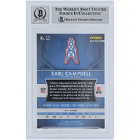 Earl Campbell Houston Oilers Autographed 2015 Panini Prizm Blue Prizm #53 Beckett Fanatics Witnessed Authenticated 9/10 Card with "HOF 91" Inscription