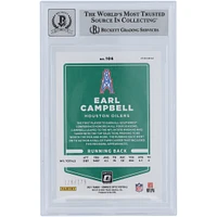 Earl Campbell Houston Oilers Autographed 2021 Panini Donruss Optic Blue #106 #/179 Beckett Fanatics Witnessed Authenticated 9/10 Card with "HOF 91" Inscription