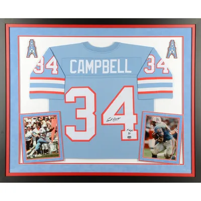 Mitchell & Ness Men's Earl Campbell Light Blue Houston Oilers Big and Tall  1980 Retired Player Replica Jersey