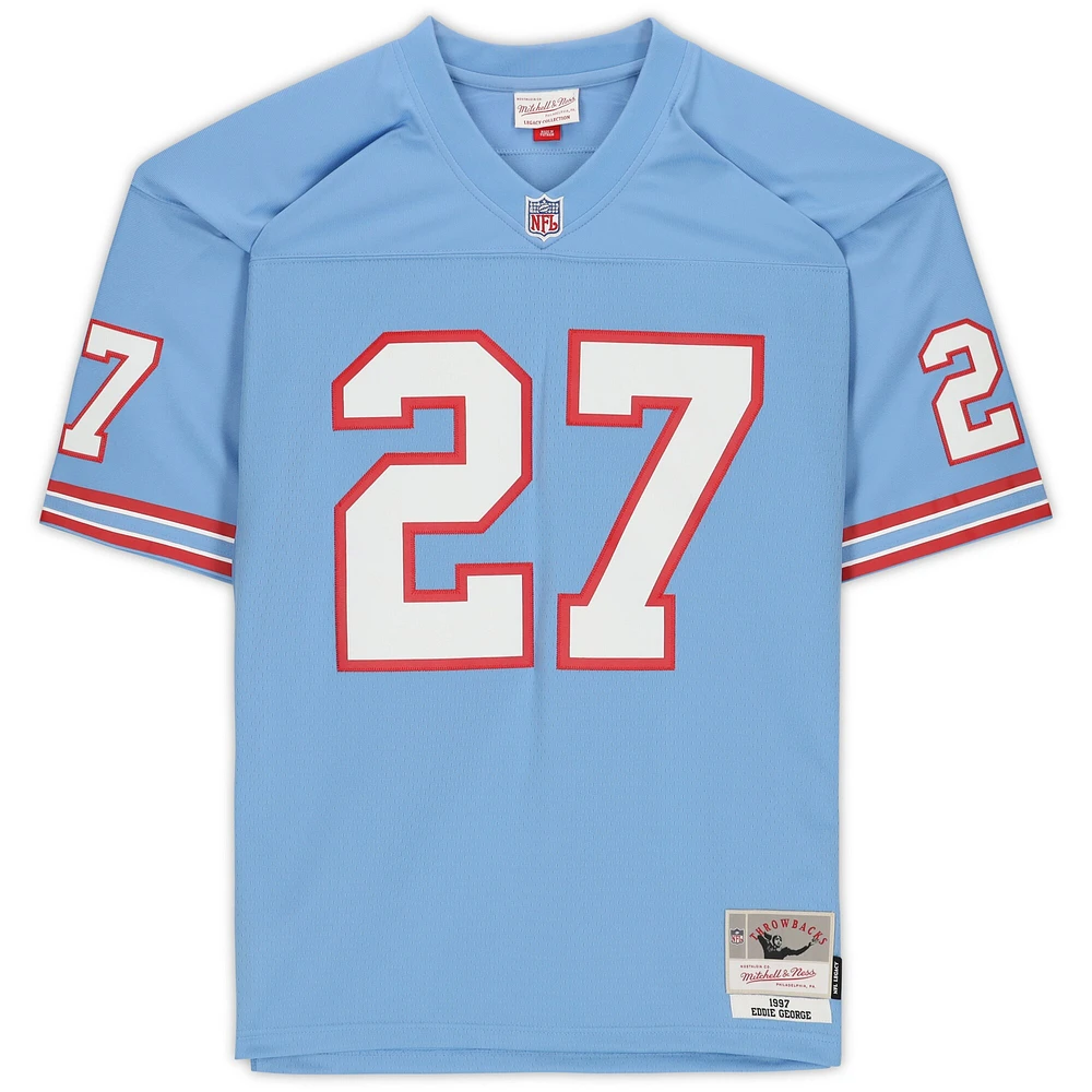 Eddie George Light Blue Houston Oilers Autographed Mitchell & Ness Replica Jersey