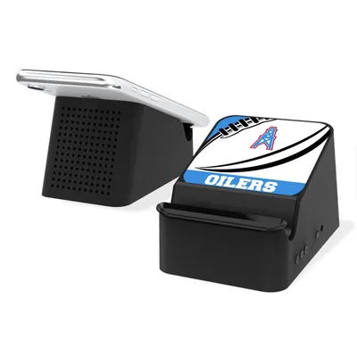 Houston Oilers 5-Watt Passtime Design Wireless Charging Station and Bluetooth Speaker