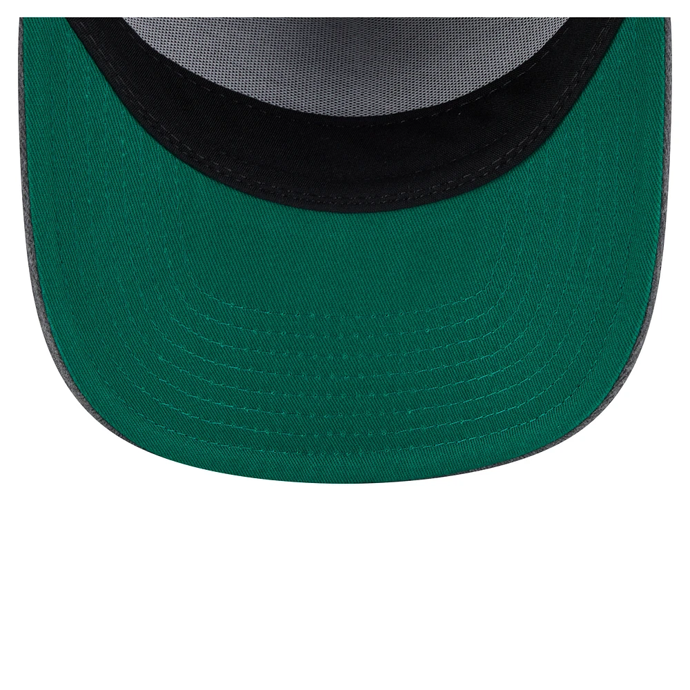Men's New Era  Black Houston Oilers Throwback Washed A-Frame 9FIFTY Snapback Hat