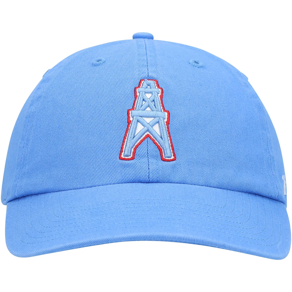 Men's '47 Light Blue Houston Oilers Clean Up Legacy Adjustable Hat
