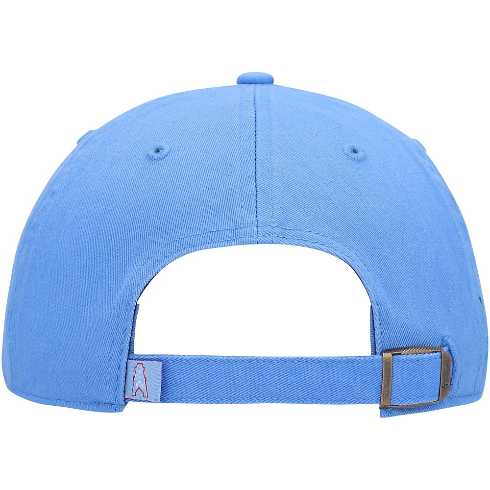 Men's '47 Light Blue Houston Oilers Clean Up Legacy Adjustable Hat