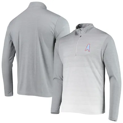 Dallas Cowboys Antigua Throwback Cycle Quarter-Zip Jacket - Navy/Heathered  Gray