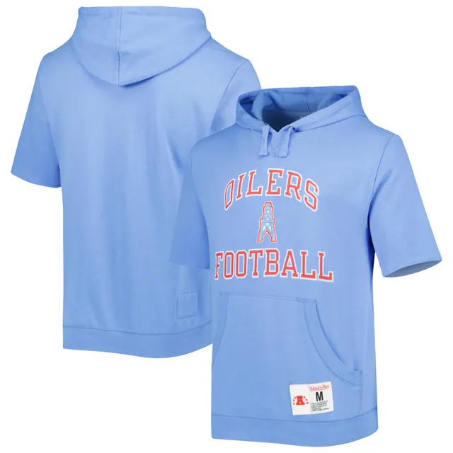 Lids Houston Oilers '47 Franklin Wooster Throwback Long Sleeve Hoodie T- Shirt - Heathered Gray