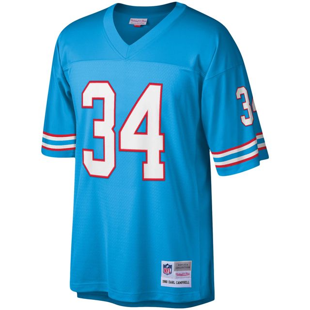 Réplique de joueur retraité des Houston Oilers pour homme Mitchell & Ness Earl Campbell