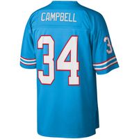 Men's Mitchell & Ness Earl Campbell Light Blue Houston Oilers Retired Player Replica - Jersey