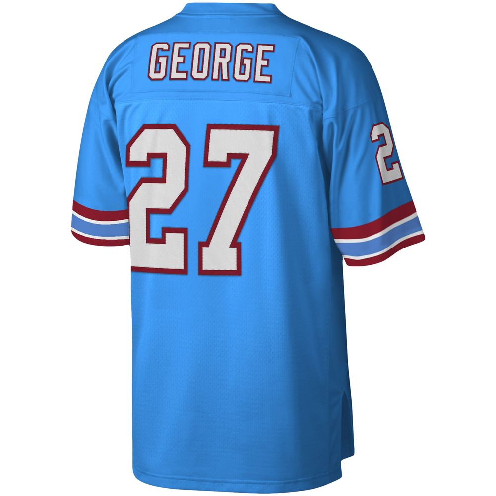 Men's Mitchell & Ness Eddie George Light Blue Houston Oilers Legacy Replica Jersey