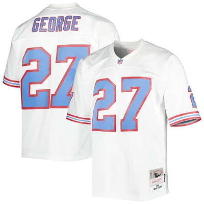 Maillot réplique Mitchell & Ness Eddie George blanc des Houston Oilers Legacy pour hommes