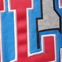 Men's Mitchell & Ness Heathered Gray Houston Oilers Big Tall Gridiron Classics Allover Print Pullover Sweatshirt
