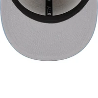 Men's New Era Stone/Light Blue Houston Oilers City Originals Lifestyle Two-Tone 59FIFTY Fitted Hat