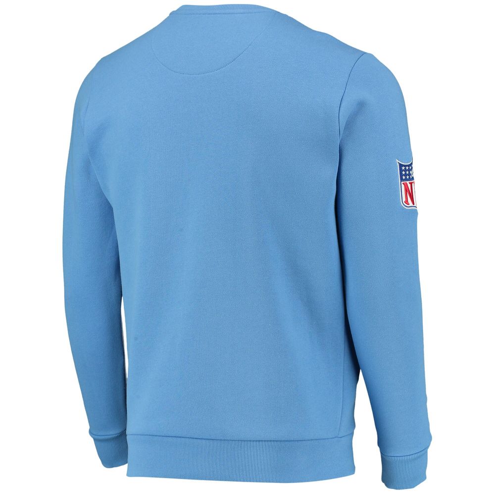 Men's Starter Light Blue Houston Oilers Locker Room Throwback End Zone Pullover Sweatshirt