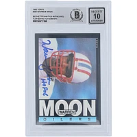 Warren Moon Houston Oilers Autographed 1985 Topps #251 Beckett Fanatics Witnessed Authenticated 10 Rookie Card with "HOF 06" Inscription