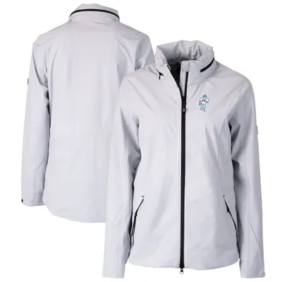 Houston Astros Cutter & Buck Women's Mainsail Sweater-Knit Full-Zip Jacket  - Heathered Charcoal