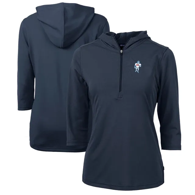 Detroit Tigers Cutter & Buck Big & Tall Virtue Eco Pique Quarter-Zip  Pullover Jacket - Gray