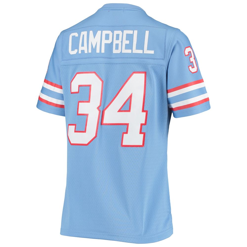 Women's Mitchell & Ness Earl Campbell Light Blue Houston Oilers 1980 Legacy Replica Jersey